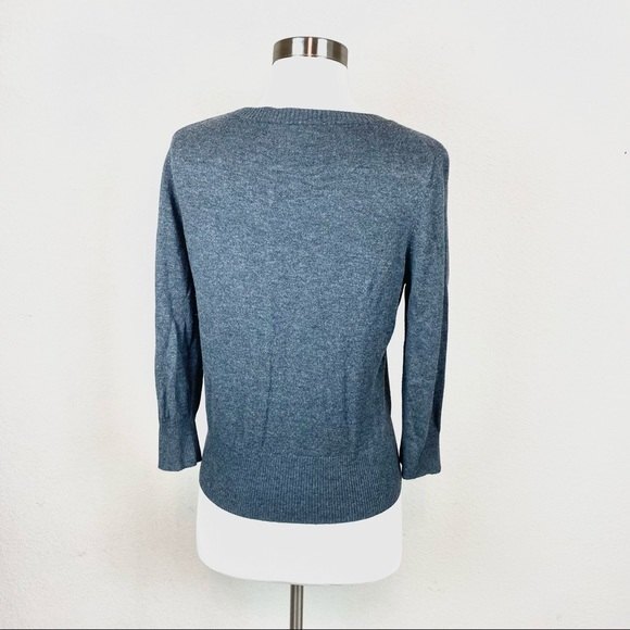 Express Grey Cardigan Rhinestone Button Sweater - Picture 4 of 8